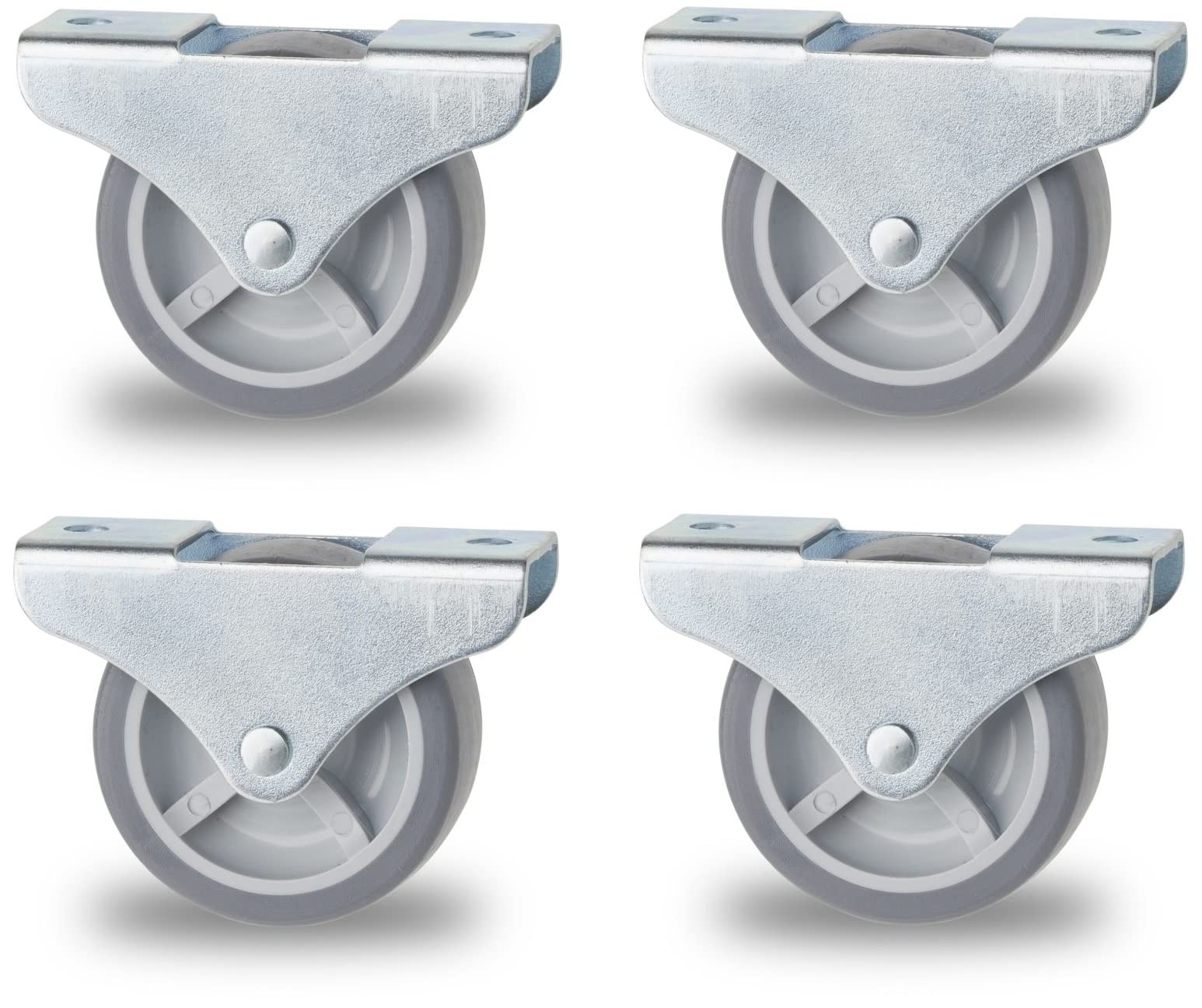 Cyclingcolors Gray 4 X Furniture Castors 25 Mm Swivel Castors 25 Kg/Roller Transport Castors Apparator Roller Rubber Castors