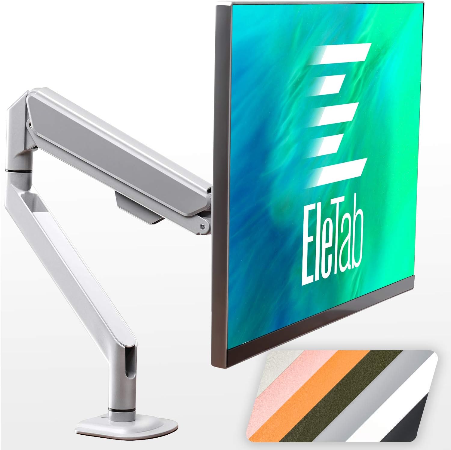 EleTab Single Monitor Desk Mount Height Adjustable Single