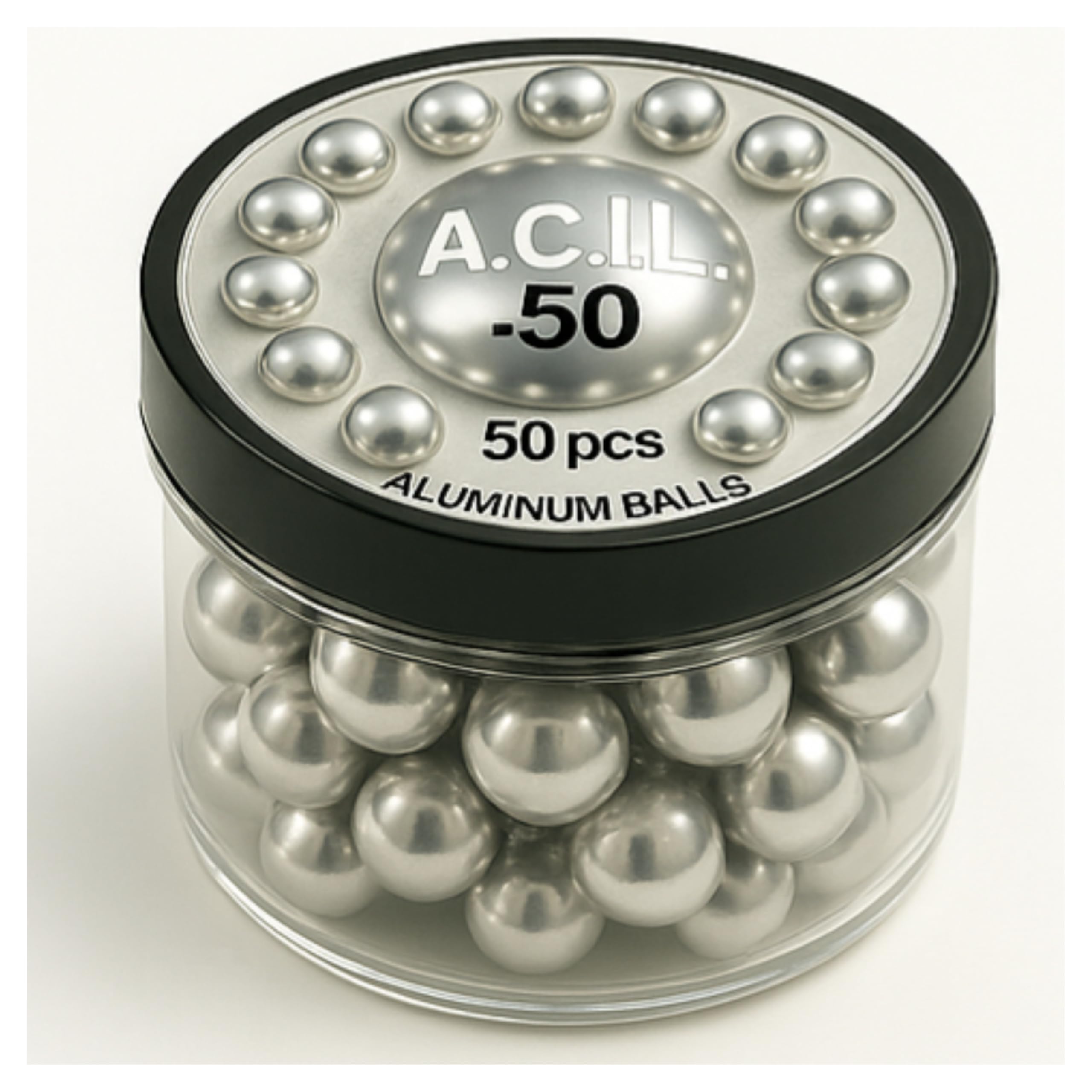 Premium Aluminum Balls in 50 Caliber – 12.5mm Precision-Machined Projectiles (50pcs) – Solid Aluminum Ammo for HDR & HDP Pistols – Reusable, Polished Finish - Balles de Paintball pour Arme