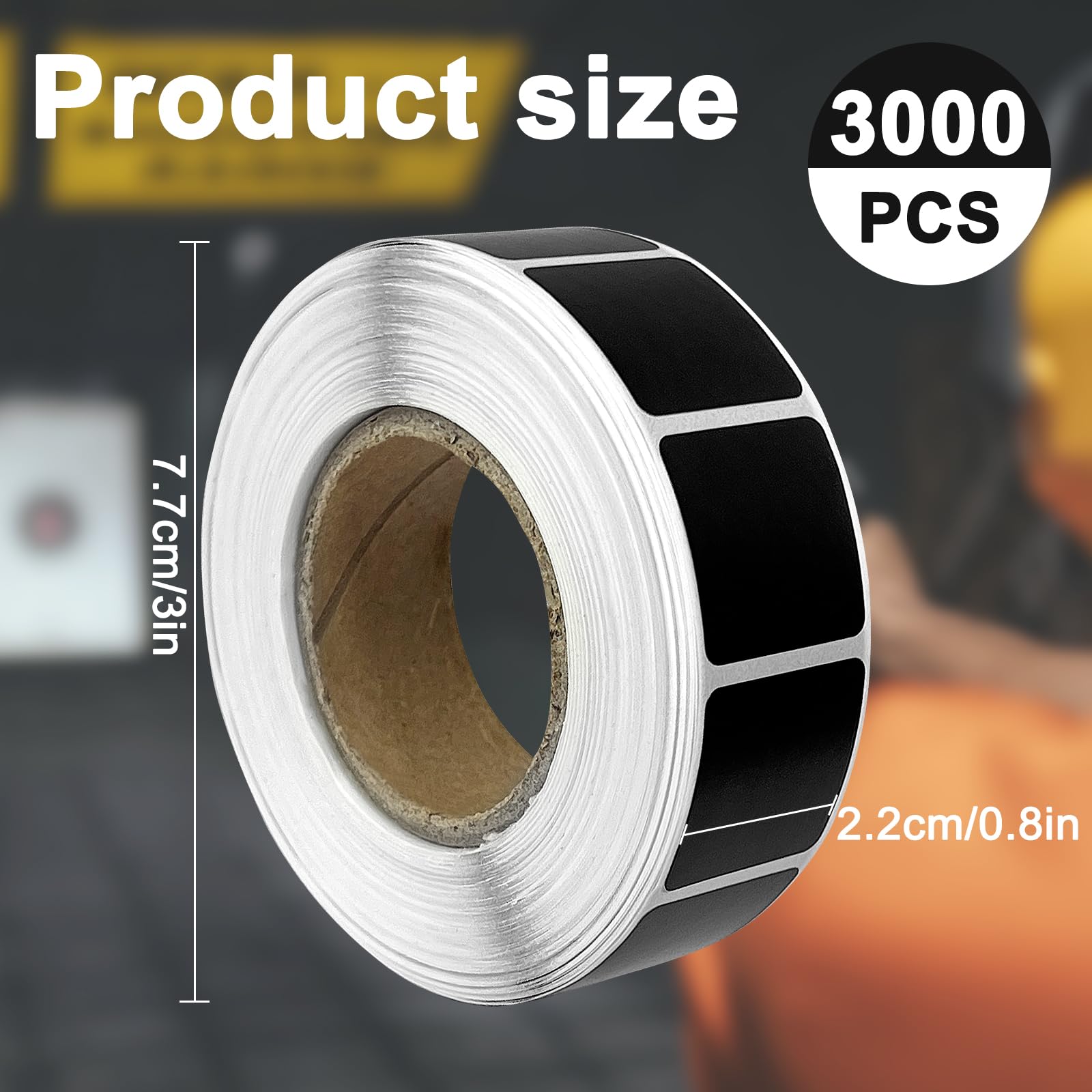 Guyuyii 1000/3000 Pcs Target Pasters – Self-Adhesive White/Black Patch Stickers for Shooting Practice Sessions and Range Use – Hole Cover Tape for Shooters, Target Maintenance and Outdoor Shooting