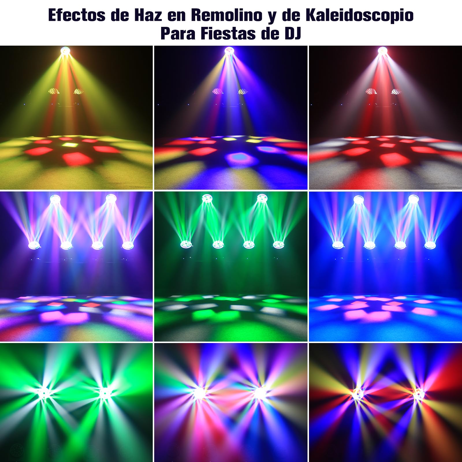 2 pezzi Teste Mobili LED 19 x 20W LED RGBW Beam Wash Luce da Palcoscenico Colore Vortice Caleidoscopio Zoom Effetto Luce di Scena DMX512 per Natale Club DJ Discoteca Festa