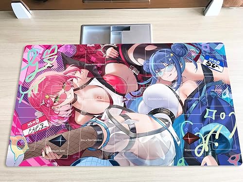 Mlikemat Playmat Evil Twin Kisikil & Lilla TCG CCG OCG - Tapete de juego de cartas coleccionables con zonas + bolsa gratis (ZD039-899-A)