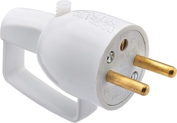 DEBFLEX - Fiche Mâle Electrique Etanche - Fiche Electrique 2P+T 16A - Remplacement ou Création Branchement sur Câble - En Caoutchouc - Noire - 97 x 49x 37 mm - 4