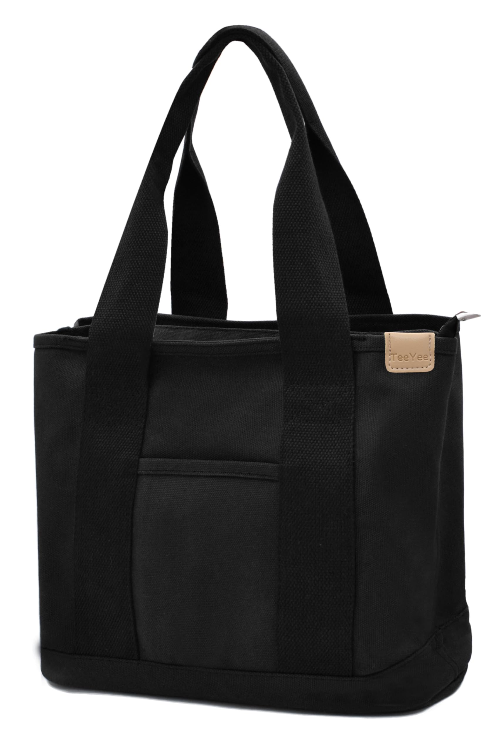 TeeYee 16oz Canvas Tote Bag Casual Multi pockets Handbags Large Capacity Shopping Shoulder Bag with Pocket Bags Work Purses | Shopper bag, Zipper
