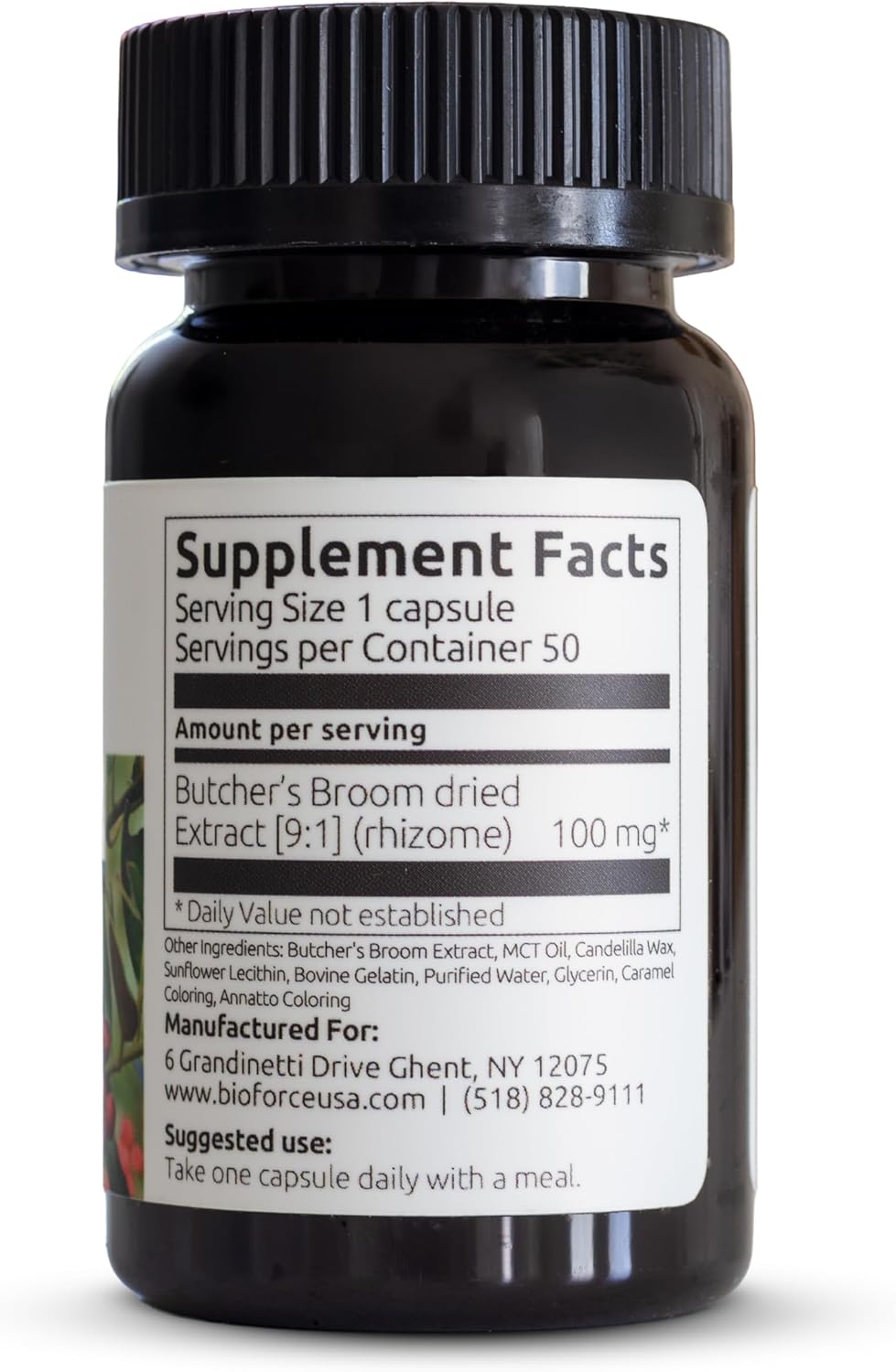 Sanhelios Circu Caps Higher Dose Max Potency Butcher's Broom Extract 900mg - Herbal Support Supplement for Healthy Blood Flow, Veins & Circulation in Legs - 50 Capsules - 1 Pack - Image 5