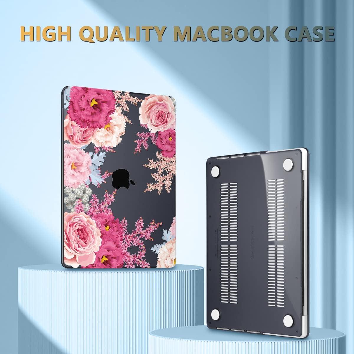 CISSOOK Gorgeous Floral Case for MacBook Pro 14 Inch 2025 2024 2023 2021 Release M5 M4 M3 M2 M1, Plastic Hard Shell Case for MacBook Pro 14.2", Gorgeous Flowers - Image 4