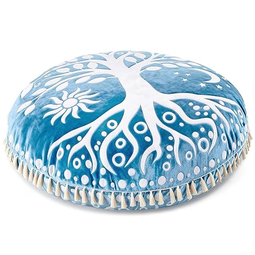 Hihealer Meditation Cushion, Large Velvet Floor Pillow for Yoga, Meditation