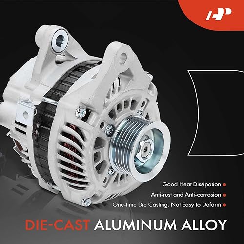 Miniatura 4 de A-Premium Alternador compatible con Mazda 2 2011 2012 2013 2014 L4 1.5L, 12V 90A polea de 6 ranuras en el sentido de las agujas del reloj, reemplazo