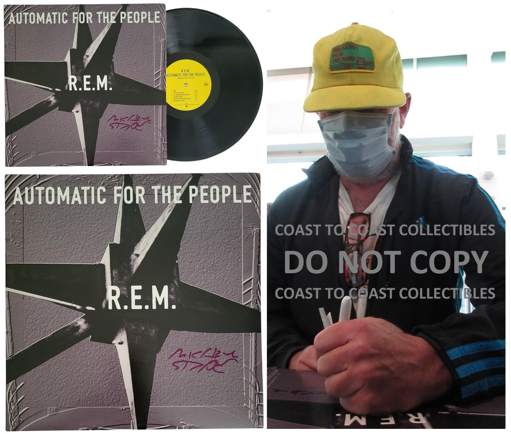 Michael Stipe Signed R.E.M Automatic For the People Album Proof