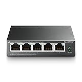 TP-Link TL-SG1005P, 5 Port Gigabit PoE Switch, 4 PoE+ Ports @65W, Desktop, Plug & Play, Sturdy Metal w/ Shielded Ports, Fanless, QoS & IGMP Snooping PoE 5 Port, 1Gig