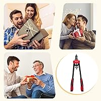 Vista 6 de WETOLS Kit de herramientas de tuerca de remache, herramienta de tuerca remachadora de 14 pulgadas con 7 mandriles métricos y SAE, remachadora manual