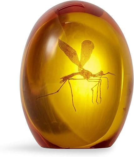 Jurassic Park Mosquito In Amber Resin Prop Réplica | Peso de papel coleccionable oficial de Jurassic Park | Mide 3 pulgadas de alto
