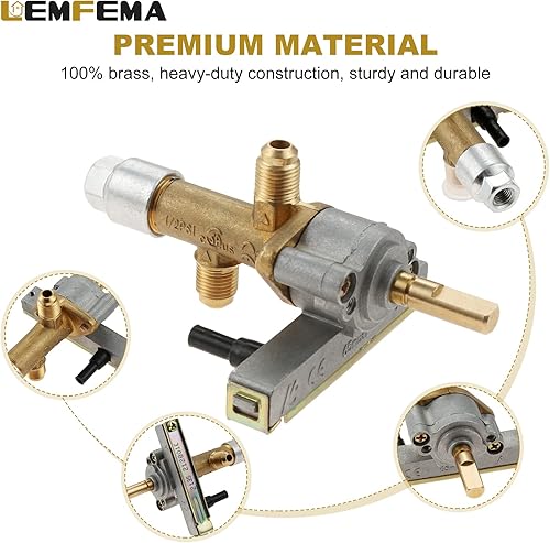 Miniatura 5 de Válvula de control de seguridad de gas con dispositivo de encendido piezoeléctrico de repuesto para reparación de calentador de patio alimentado por