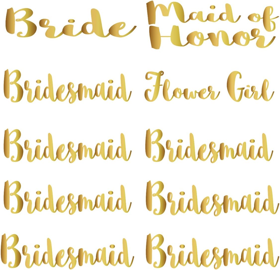 Set 10 Iron on transfer,1- Bride, 1-Maid of Honor, 7-Bridesmaid,1-Flower Girl,Iron on transfer vinyl, DIY Heat Transfer iron on transfers Bridal Party (#IBB)