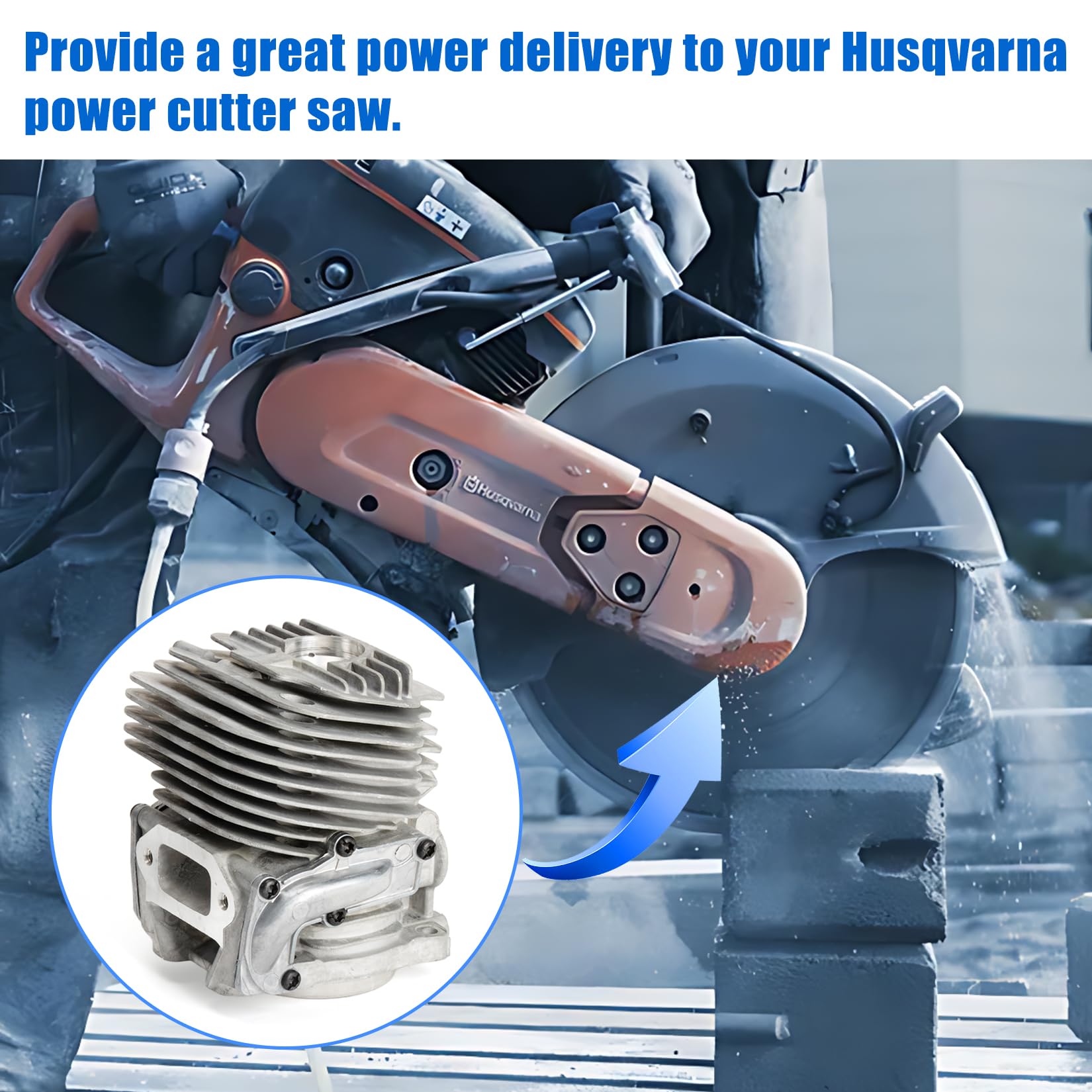 psler Kit de révision de piston de cylindre de 51 mm – Remplace 581476102 581476103 – Kit de révision de piston d'assemblage de cylindre compatible avec Husqvarna Power Cutter K760 II K760 Active II