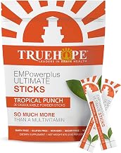 Multivitamin Nootropic Pouches with Inositol, Vitamin D, Vitamin C, Selenium, Choline, Pantothenic Acid, Niacin, Iodine - Once-Per-Day EMPowerplus Ultimate Sticks - 30 Count, Tropical Punch