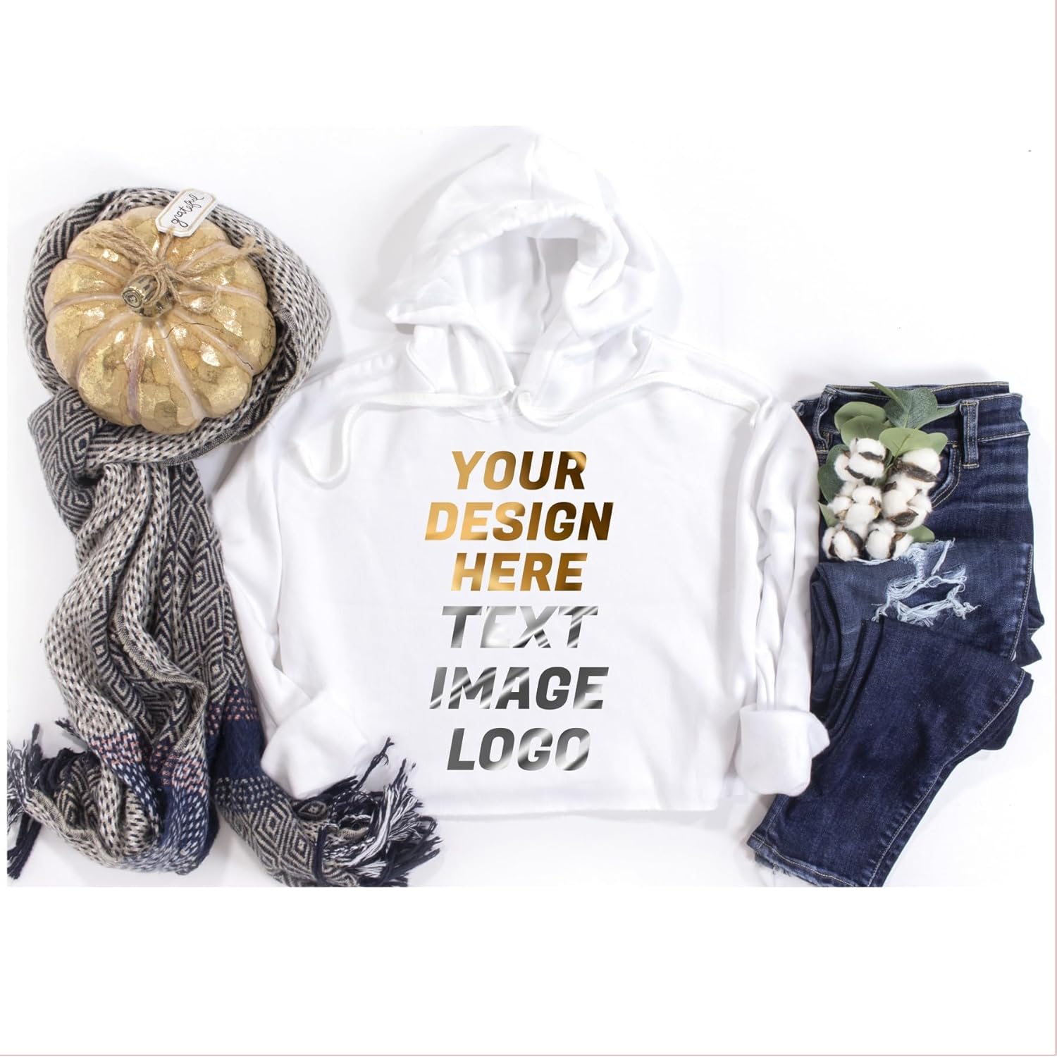 Custom Women's Cropped Top Fleece Hoodie - Image 4