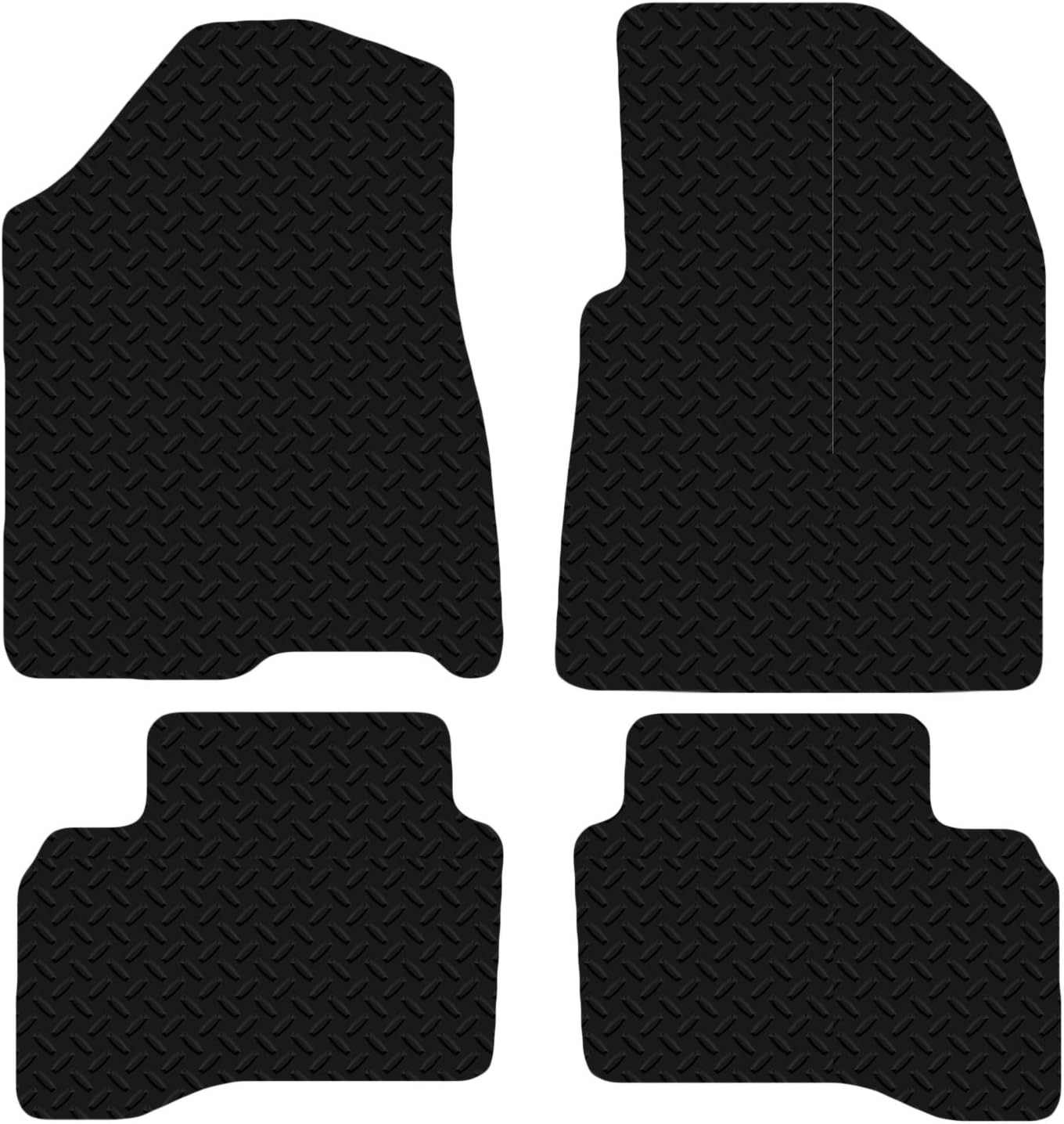 Carsio Rubber Car Mats For Kia Niro 2016+ Onwards 3mm 4pc Set Tailored