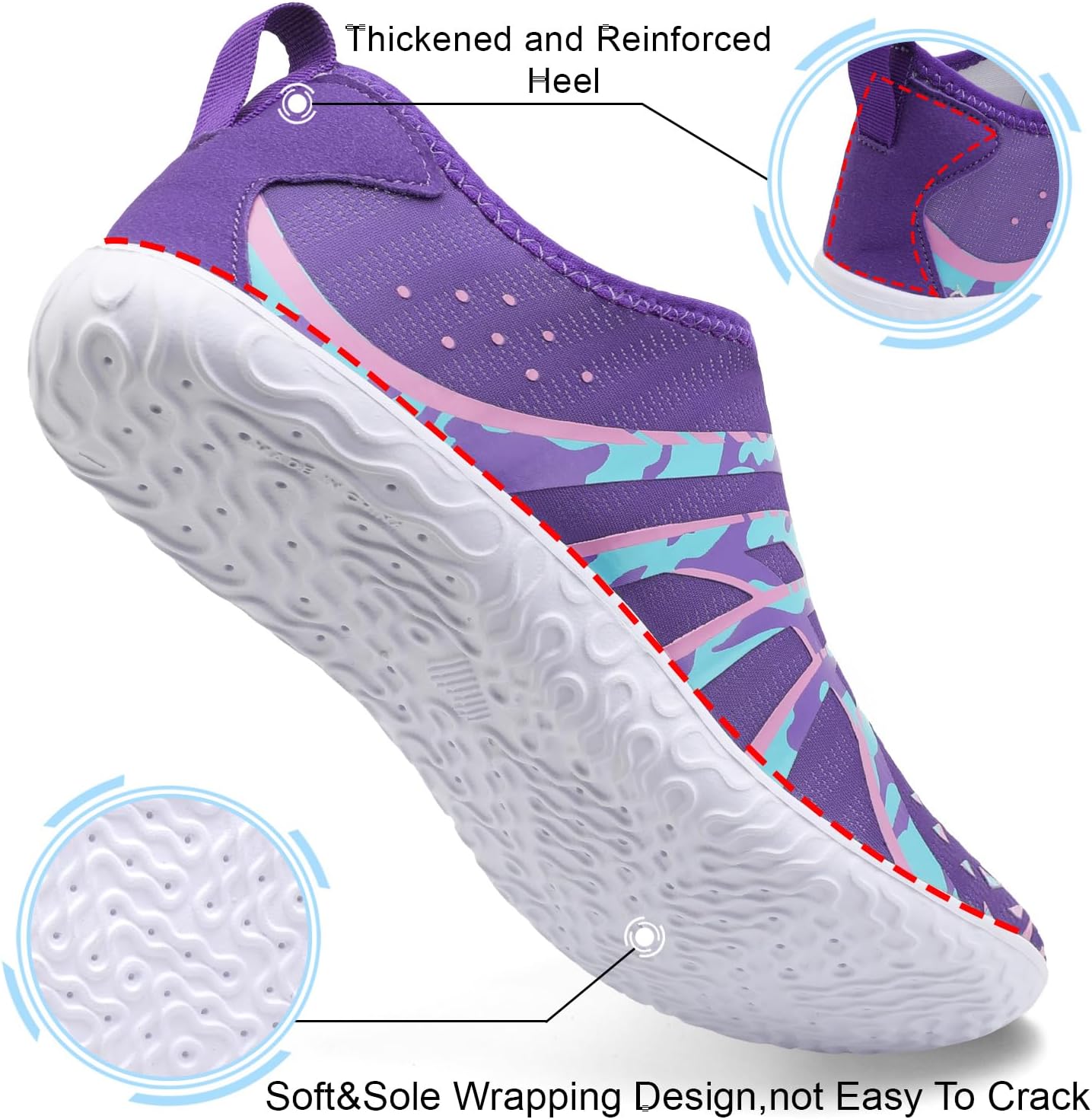 Spesoul Womens and Mens Water Shoes Breathable Quick Dry Soft Barefoot Aqua Socks for Hiking Swim Beach Surf Yoga Sport - Image 2