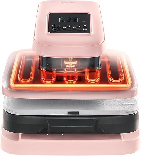 Miniatura 11 de VEVOR Máquina automática de prensa de calor, 15 x 15 pulgadas, máquina de prensa de camisetas con liberación automática y presión ajustable,