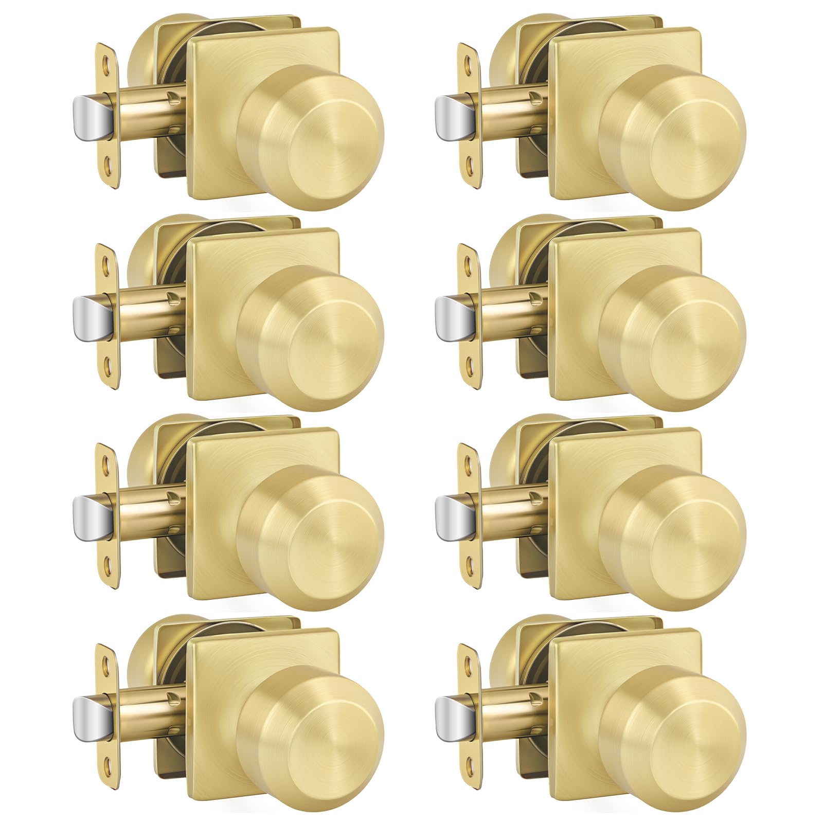 Haidms Matte Black Passage Door Knobs - 6 Pack -17
