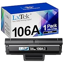 LxTek 106A Con Chip Compatibili per HP 106A W1106A Toner per Laser 107a 107r 107w per MFP 135a 135r 135w 135wg 137fnw 137fwg (Nero, 1-Pack)