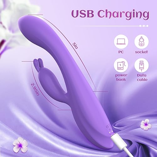 Miniatura 9 de Vibrador Rabbit G Spot con función de calefacción juguetes sexuales de Rose para estimulación del punto G y del clítoris consolador vibrador
