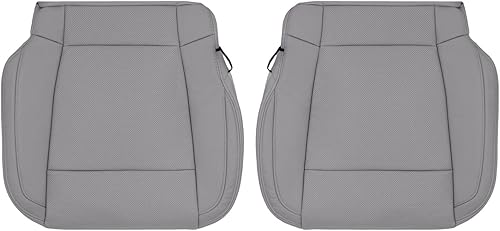 U.S.AutoSeatCover 2017 para Ford F150 Lariat Driver Passenger Bottom Perf Fundas de asiento de cuero gris