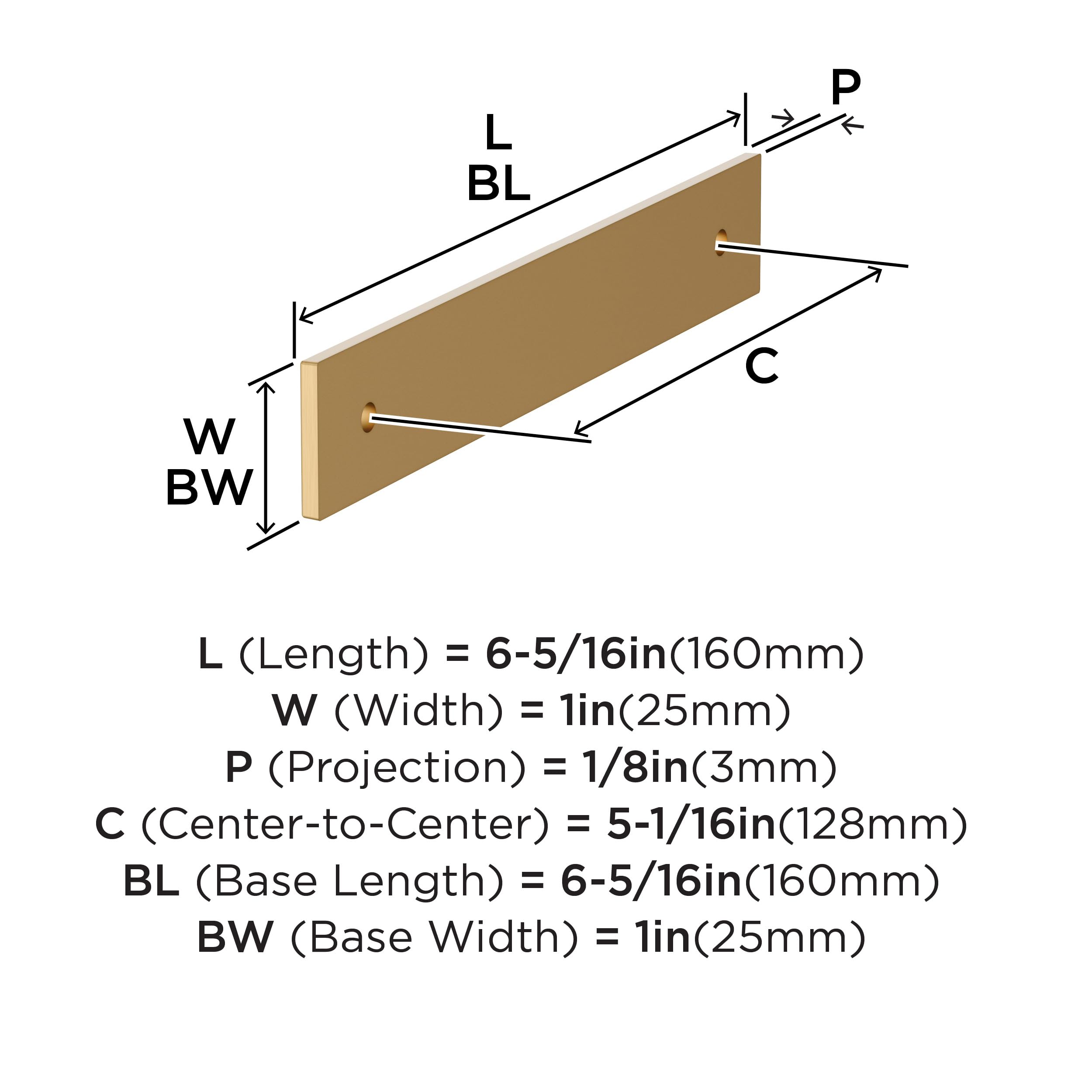 Amerock Ladera Champagne Bronze Backplate -6