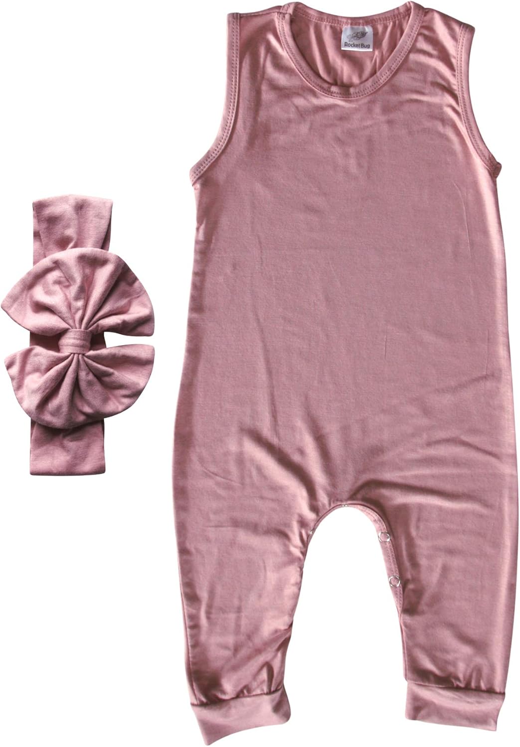 Rocket Bug Silky Sleeveless Baby Romper for Boys and Girls-Boy, Girl, Gender Neutral