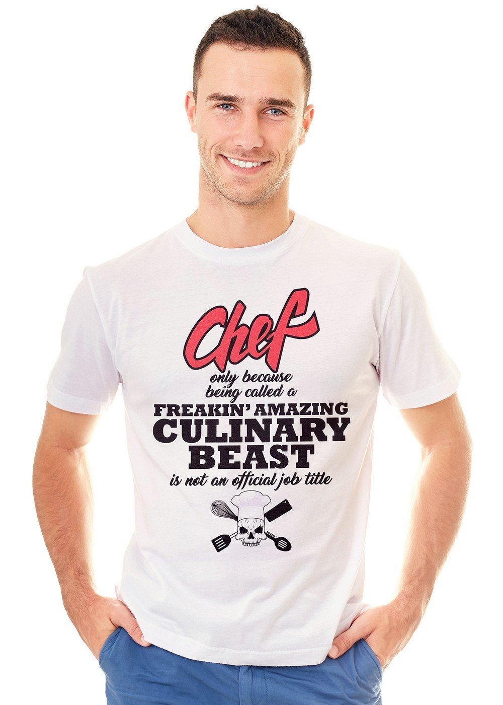 Retreez Funny Chef Culinary Beast is not Job Tittle Graphic Printed T-Shirt Tee
