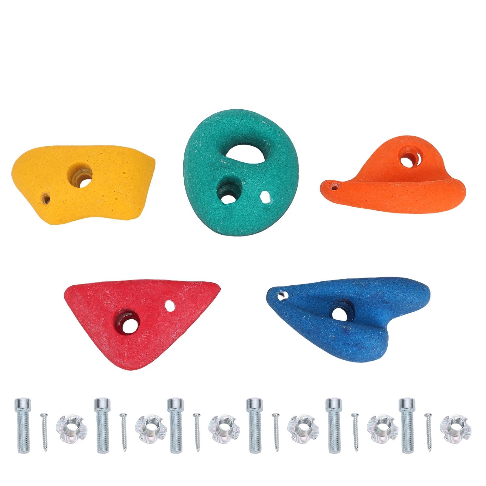 Brrnoo 5 Piezas Presas de Escalada Coloridas para Niños Interior y Exterior