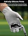 A Pair Touchscreen Golf Gloves Men Golf Gloves Women, Silicone Anti-Slip Mens Golf Rain Gloves Left and Right Hand Golf Glove, Beathable Golf Gloves Men Right Handed Golfer (Black, Small) gallery image