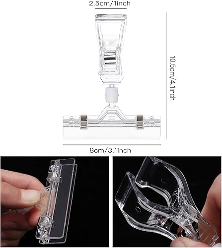 Miniatura 7 de Coobbar 25 piezas de papel de señal de la exhibición de la tarjeta de precio, etiqueta de precio, clips de promoción, soporte (4 x 3-1/8 pulgadas)