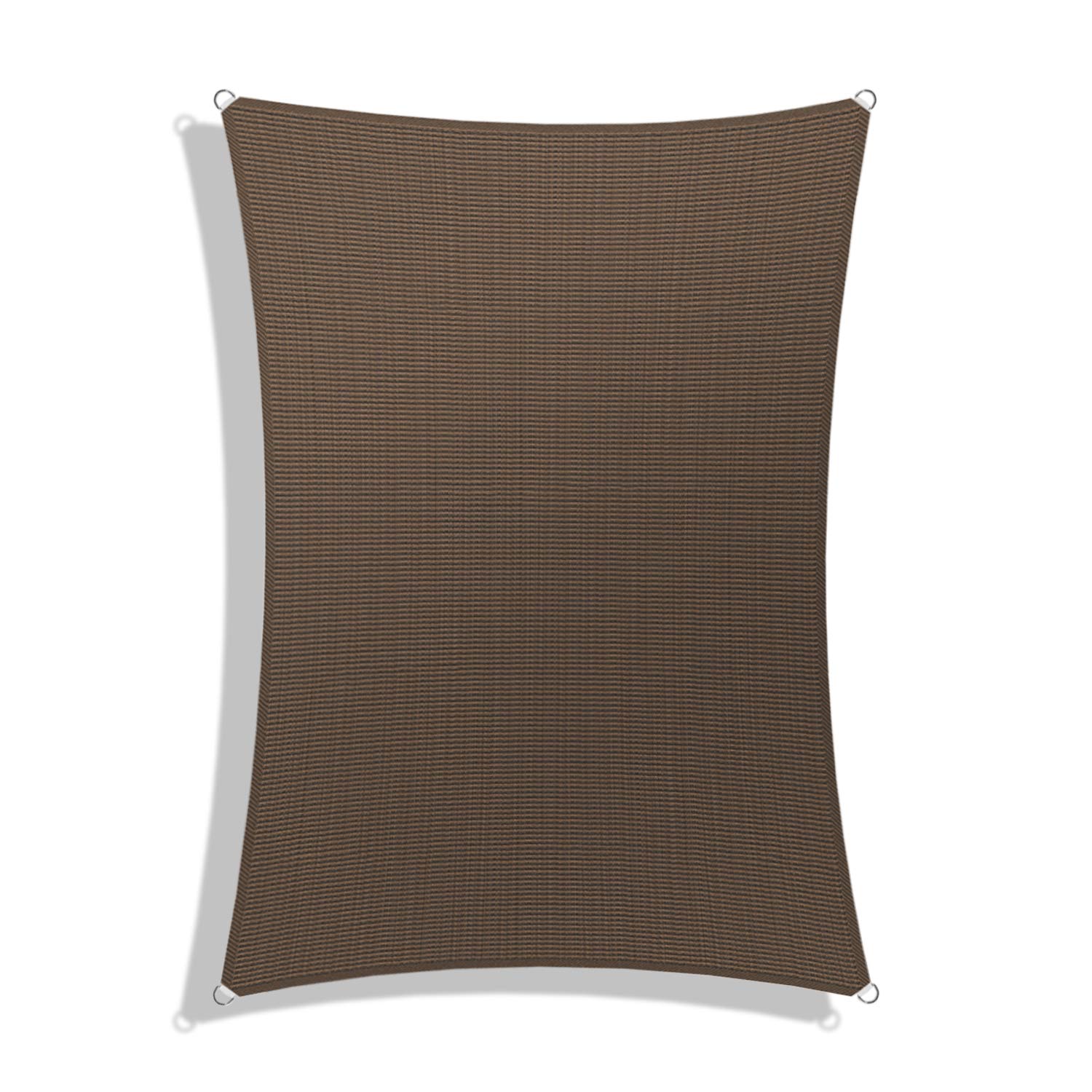Windscreen4less Tenda parasole, 45,7 x 45,7 m, rettangolare, protezione dai raggi UV, per cortile, portico, pergola, giardino, patio (marrone)