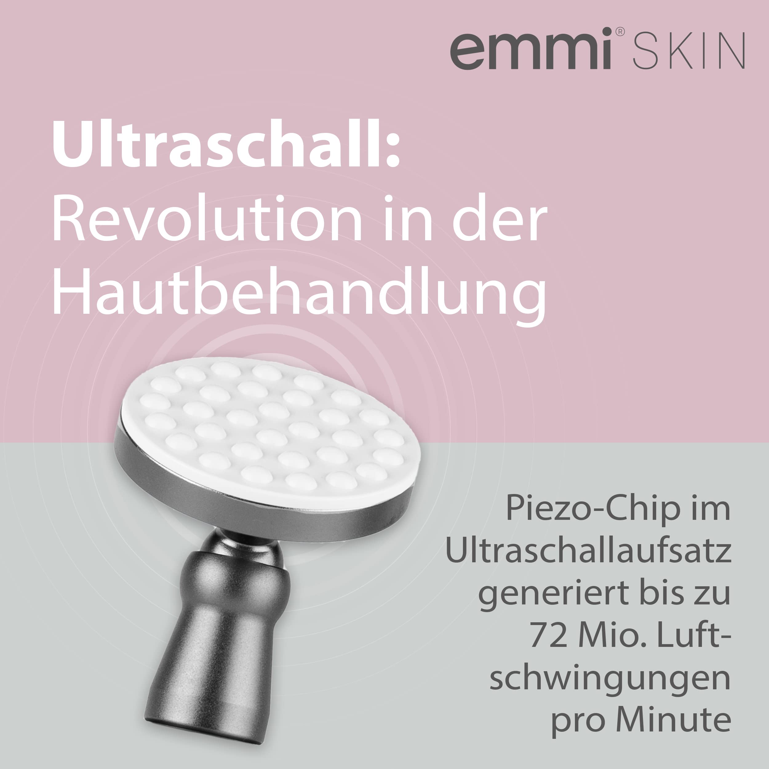 Intense Basis Set – kosmetisches Ultraschallgerät mit Wärmebehandlung zur Faltenreduzierung, Hautstraffung, Anti-Aging, mit Hyaluron-Creme und Wärmeschaum