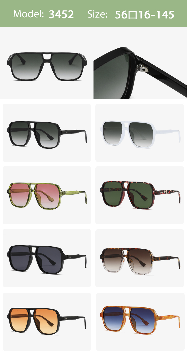 Long Keeper Occhiali Da Sole Pilota Unisex Con Doppio Ponte: Stile Quadrato Vintage Anni '70 Con Lenti UV400. Ideali Per Guida E Uso Quotidiano, Un Accessorio Retrò Alla Moda.