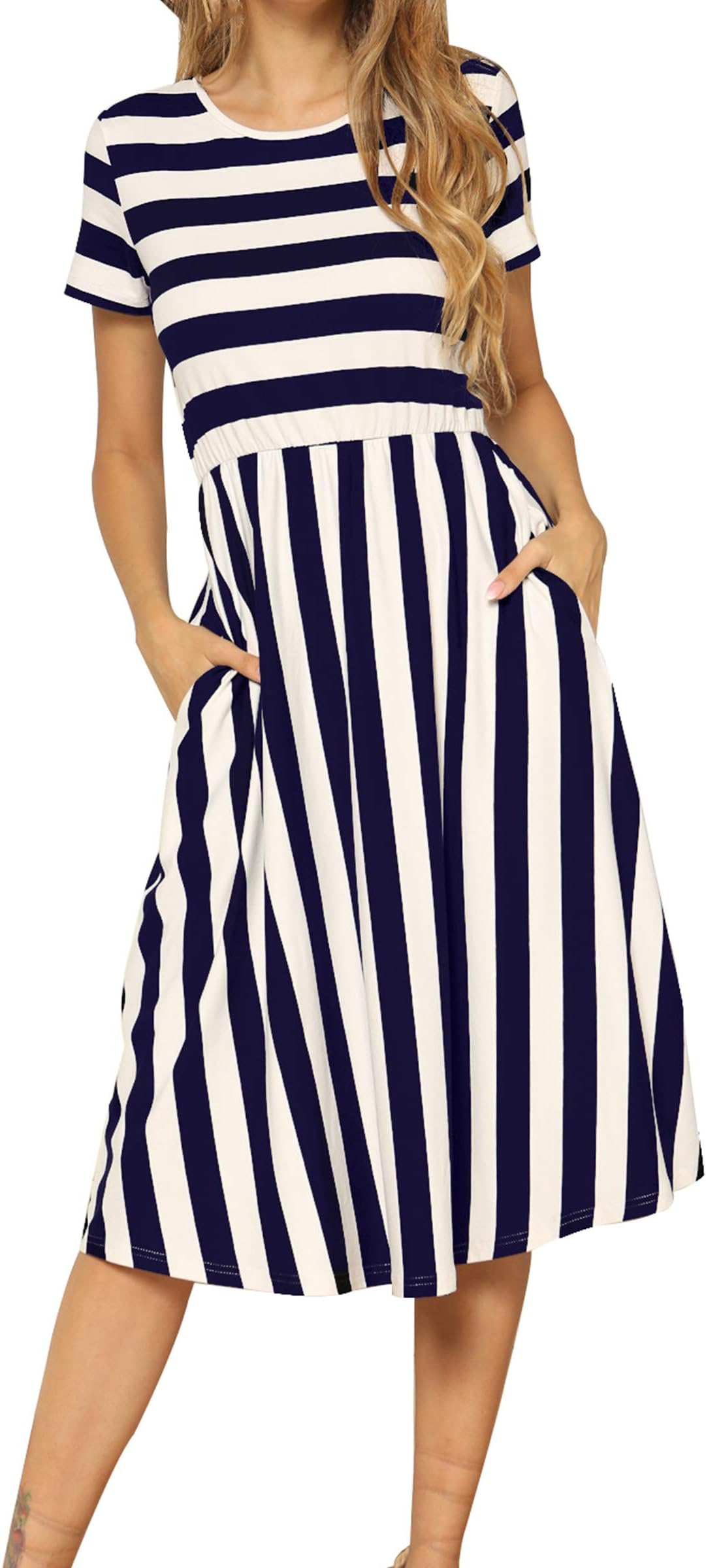 Striped Midi Dress