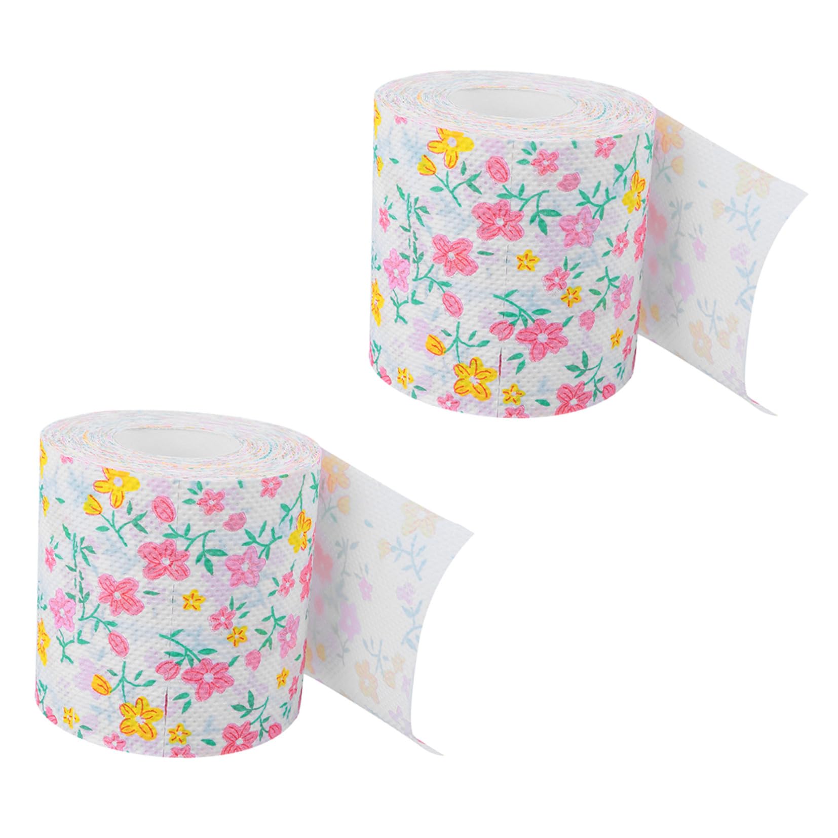 Papel higiénico para baño decorativo rosa con diseño práctico de dos rollos hogareños