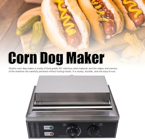 Miniatura 4 de TOPINCN Electric Hot Dog Maker Electric Heating Crispy Machine Commercial Sausage Machine Milk Stick Machine Muffin Stick Corn Hot Dog Stick Machine
