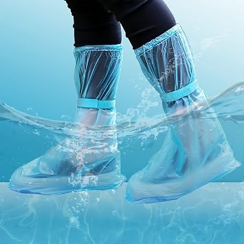 2Pairs Boot and Shoe Covers-Water and Skid Resistant Boot Covers,Reusable Rain Shoe Covers for Men Women Galoshes Rain Boots Overshoe