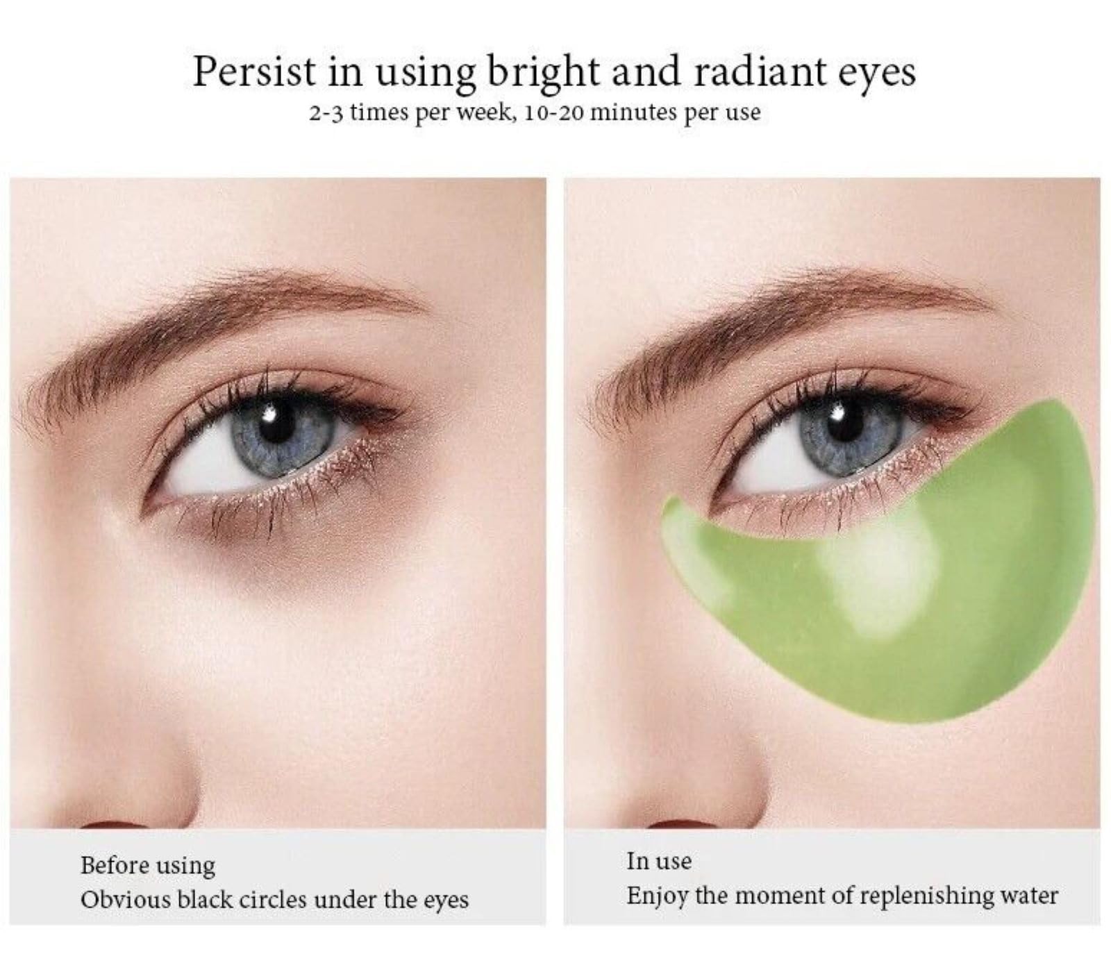 Seaweed Under Eye Gel Patches, 60 Pcs Collagen Under Eye Mask, Hydrating Eye Patches for Dark Circles Puffiness - Image 4
