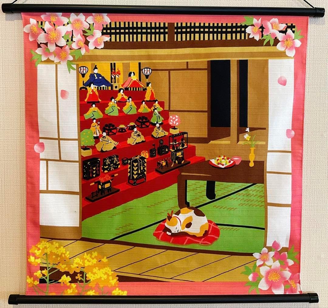 春苑 林春雪 尺五立 掛軸 桃の節句 雛祭りにどうぞ 新品未使用 春苑 林