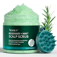 Scalp Scrub Rosemary Scalp Exfoliator Scrub Shampoo 2-in-1 Scalp Treatment with Mint Oil Hair Treatment to Clarify and