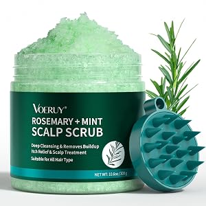 Scalp Scrub Rosemary Scalp Exfoliator Scrub Shampoo 2-in-1 Scalp Treatment with Mint Oil Hair Treatment to Clarify and