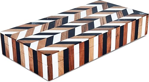 Miniatura 51 de Handicrafts Home Colección Marquet Array - Joyero decorativo hecho a mano para recuerdos, baratijas y decoración del hogar, caja para almacenamiento