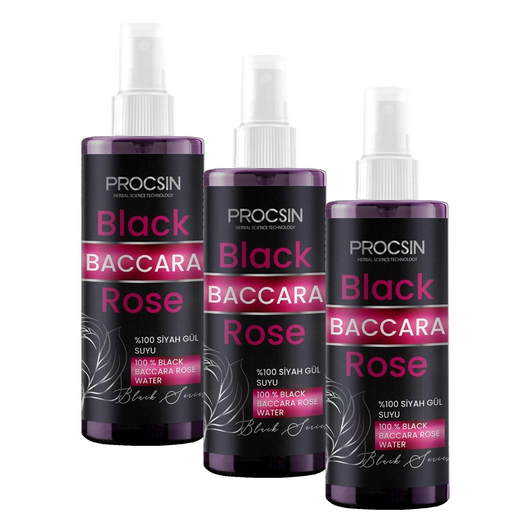 Procsin Black Baccara%100 Siyah Gül Suyu 200 Ml (3 paketi)