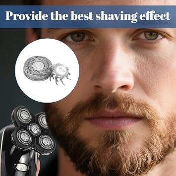 Replacement Shaver Heads Compatible with Pitbull Skull,13PCS Shaver Replacement Blades Compatible with Pitbull Skull with 1 Cleaning Brush, Compatible with Skull Shavers Pitbull Gold Pro Shavers
