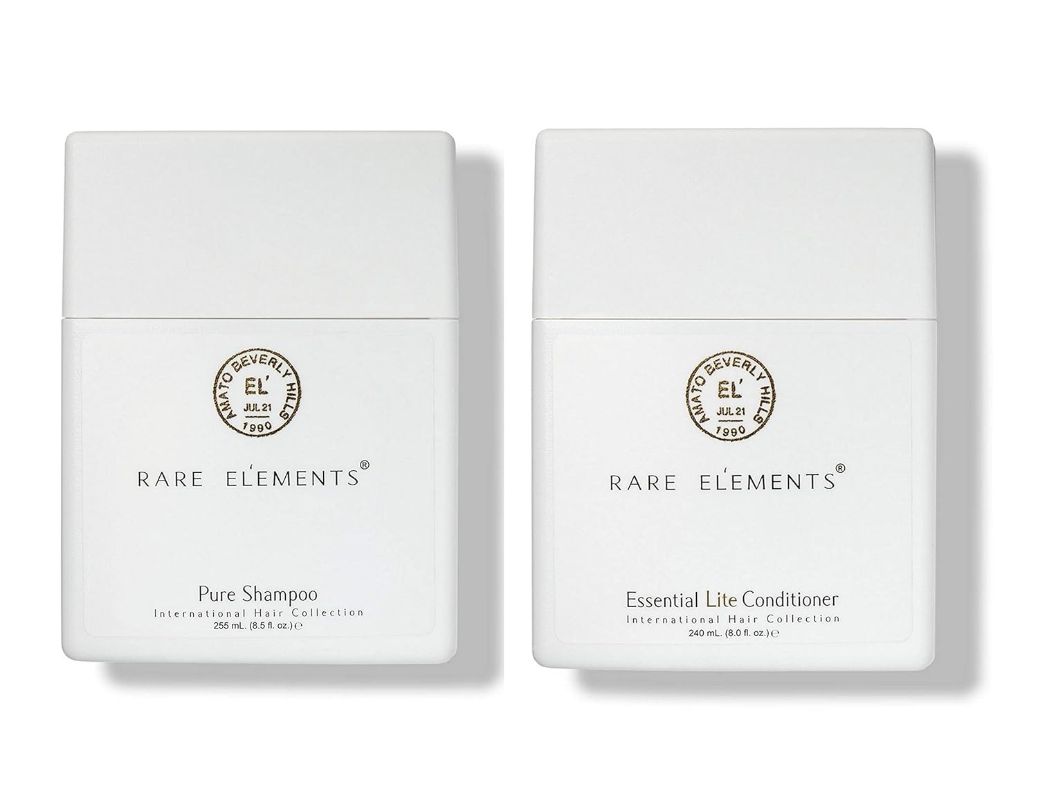 Rare Elements Pure Shampoo & Essential Lite Conditioner Set with Gute Carrying Bag (Three Piece Bundle) 8 oz per unit