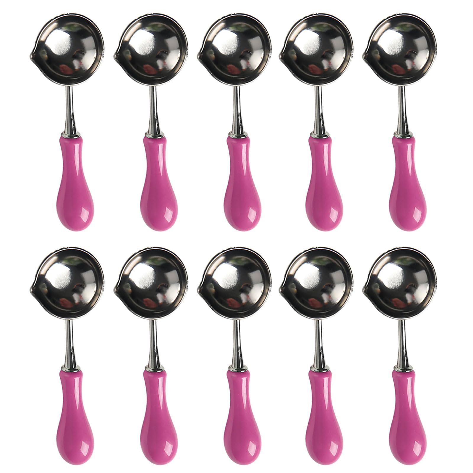 Tsophreniq 10 Pcs/Set Waxed Sealing Melting Spoon Sealing Stamp Melting Spoon Waxed Seal for Invitations